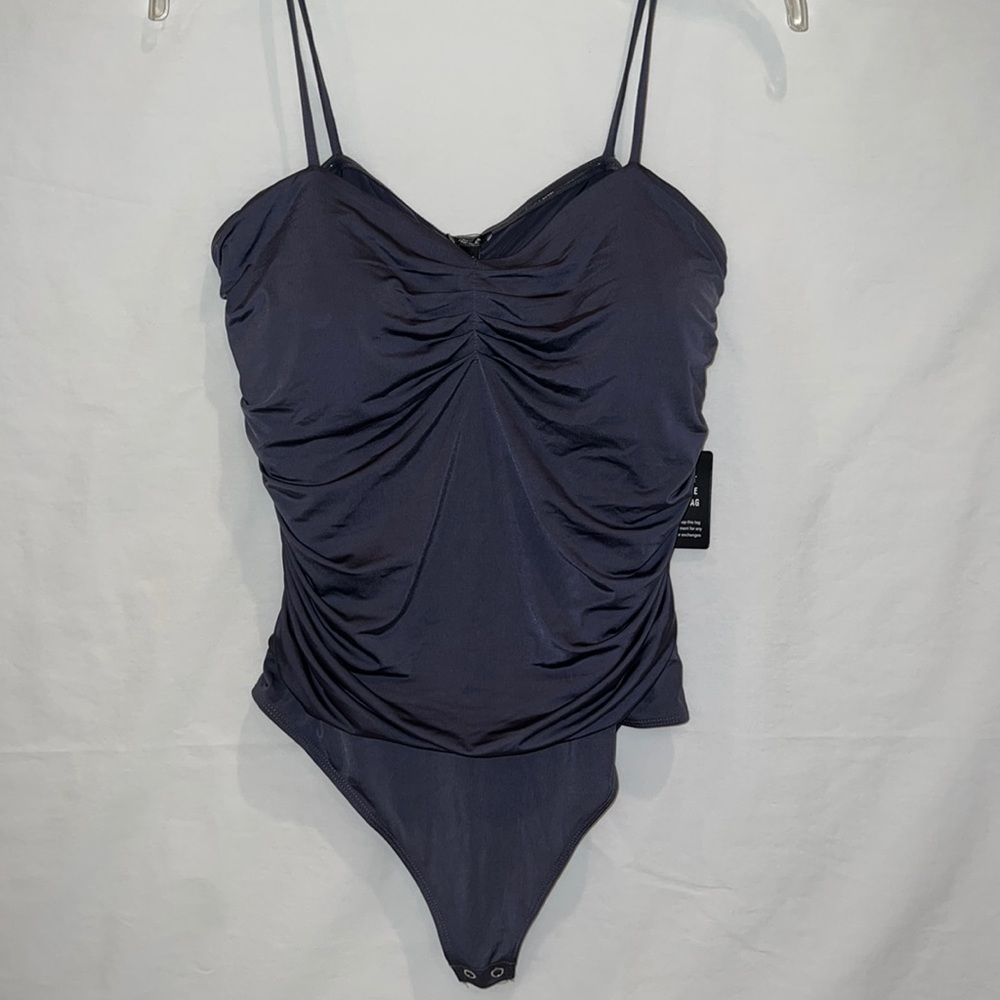 Express Ruched Body Contour Thong Bodysuit